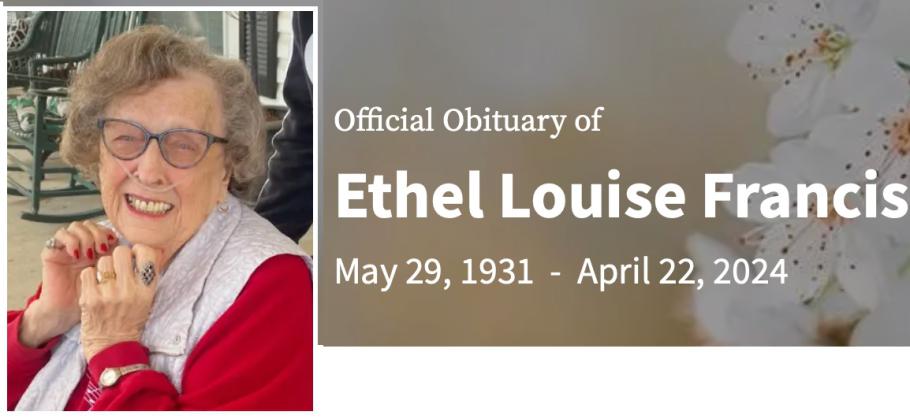 In Memory of Ethel Louise Francis
