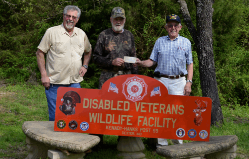 Dexter Rotary Donates to Disabled Veterans Wildlife Facility