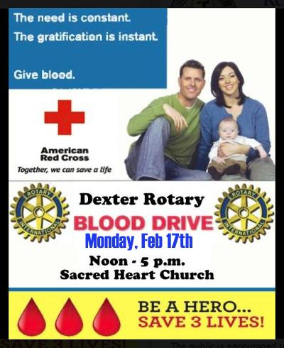 Dexter Rotary Club to Host Blood Drive