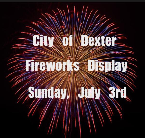 City of Dexter Fireworks Display Set for Sunday Evening