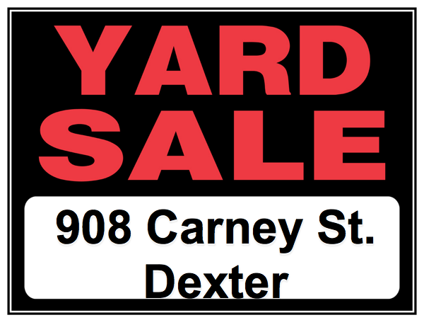 Yard Sale Friday and Saturday