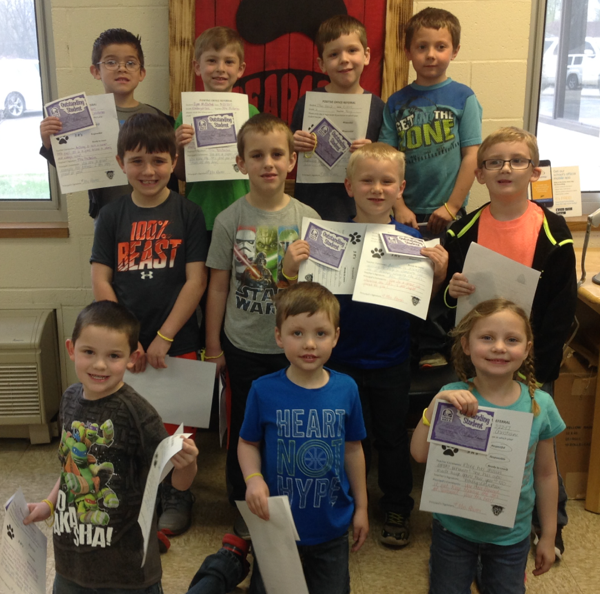 Kindergarten Students Earn Positive Office Referral Awards