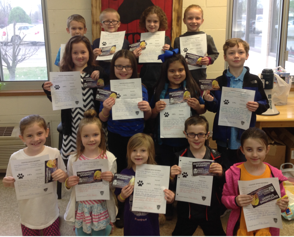 First Grade Students Earn Positive Office Referral Awards