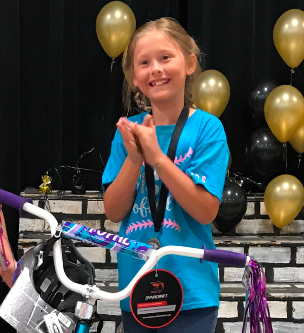 Makenna Kellum Receives Bike from Bernie Masonic Lodge
