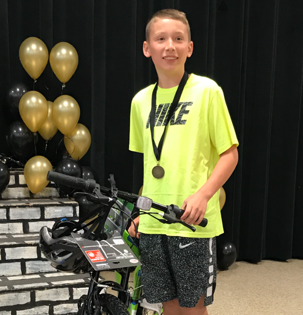 Bernie Masonic Lodge Donates Bicycle for Bikes for Book Program