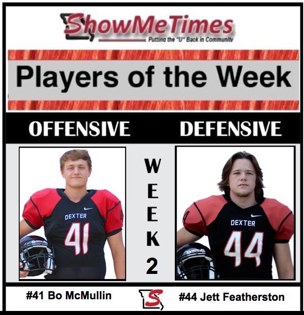 ShowMe Times Dexter Football Players of the Week vs Poplar Bluff