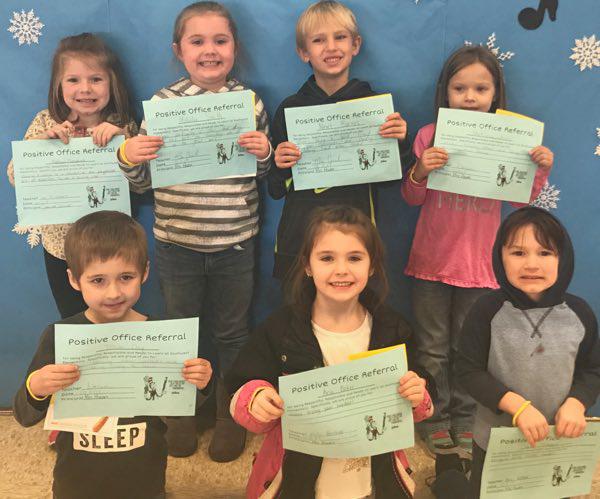 Kindergarten Students at Southwest Earn Positive Office Referral Awards