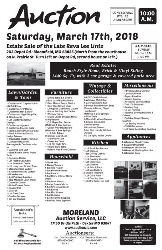 Moreland Auction - Estate of the Late Reva Lintz