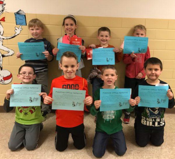 First Grade Students Receive Positive Office Referral Awards