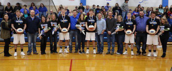 Bernie Basketball Team Celebrates Senior Night