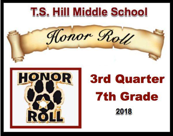 DMS 7th Grade Honor Roll Announced