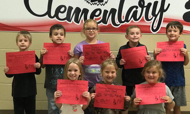 Kindergarten Students Earn Positive Office Referrals
