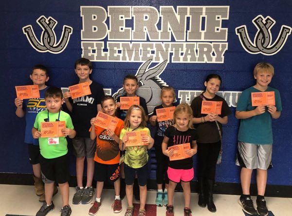 Bernie Elementary Students Earn Positive Office Referrals