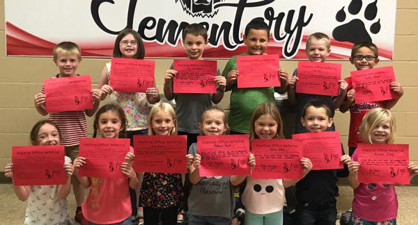 1st Grade Students Earn Positive Office Referral Awards
