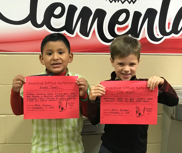 Southwest Celebrates Kindergarten Positive Office Referrals