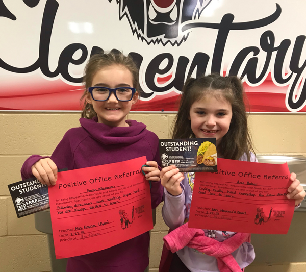 Southwest Elementary 1st Grade Students Earn POR Awards