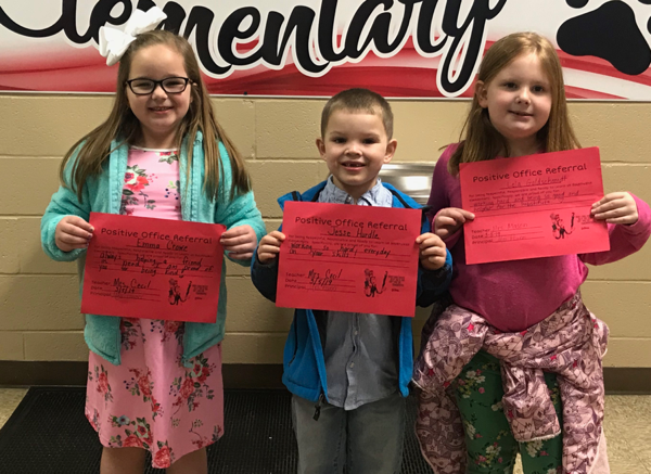 Southwest Elementary Kindergarten Students Earn Positive Office Referral Awards