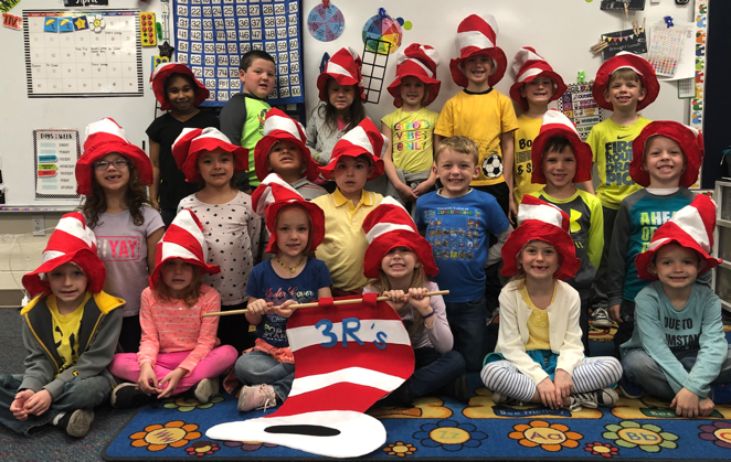 Kindergarten 3R's Flag Winners for March 2019