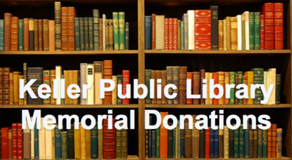 Keller Public Library Receives Memorial Book Donations