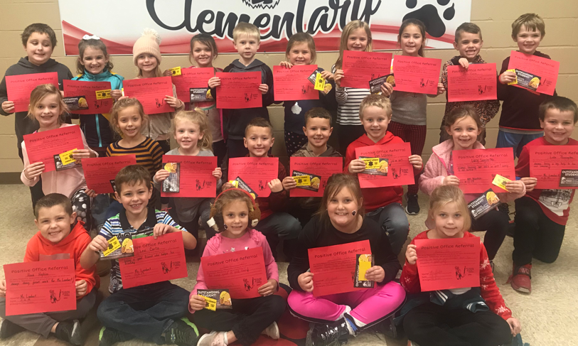 1st Grade Students Earn Positive Office Referral Awards
