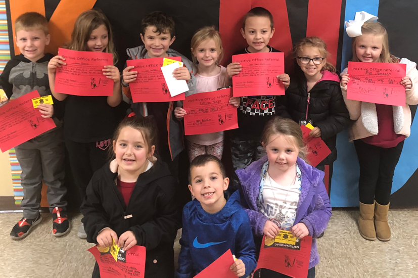 Kindergarten Students Earn Positive Office Referral Awards