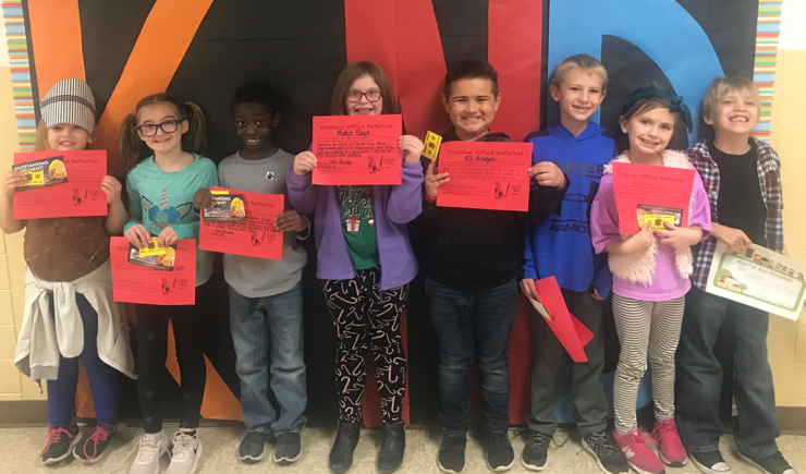 Second Grade Students Earn Positive Office Referral Awards
