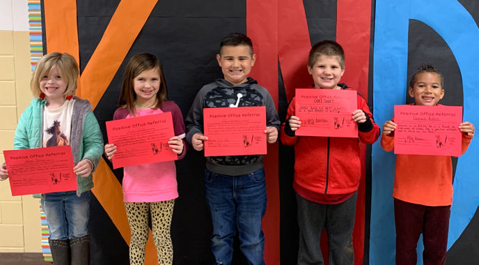 Second Grade Students Earn Positive Office Referrals