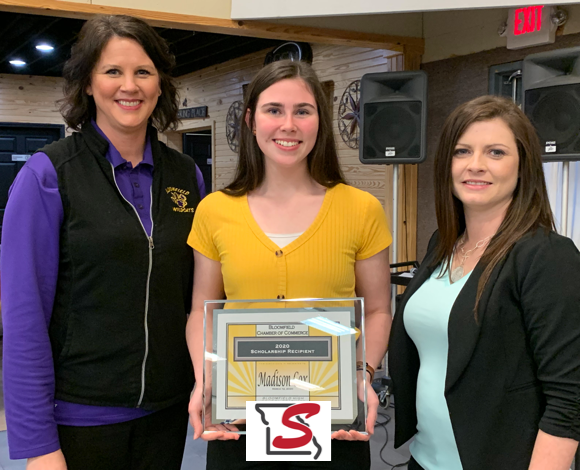 Madison Cox is the 2020 Bloomfield Chamber Scholarship Recipient