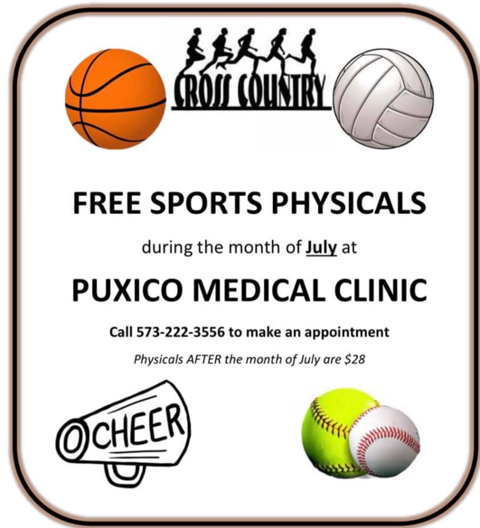 FREE Sports Physicals Available by Appointment