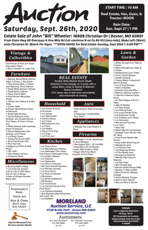 Estate of Bill Wheeler Set to Auction on September 26th
