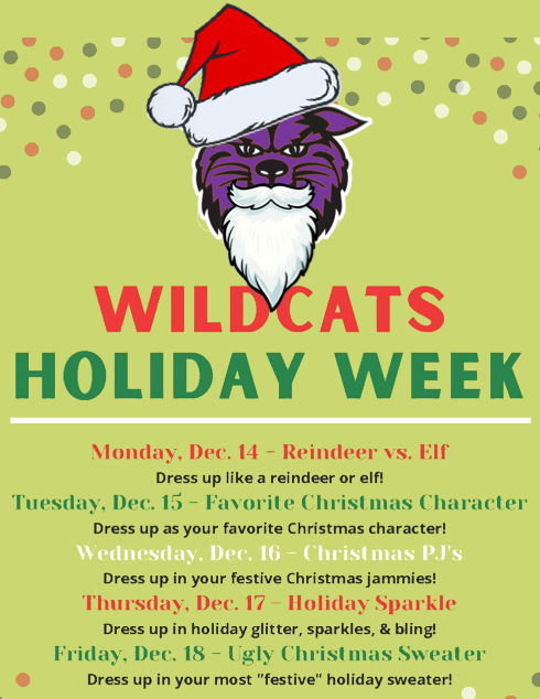 Bloomfield Wildcats Holiday Week!