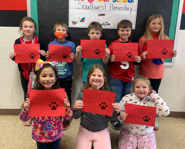 Southwest Elementary Awards 2nd Graders with Positive Office Referrals