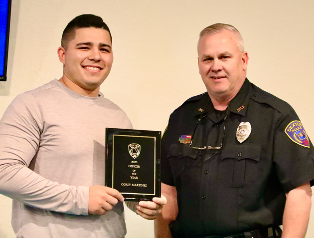 Corey Martinez, Named 2020 Dexter Police Officer of the Year