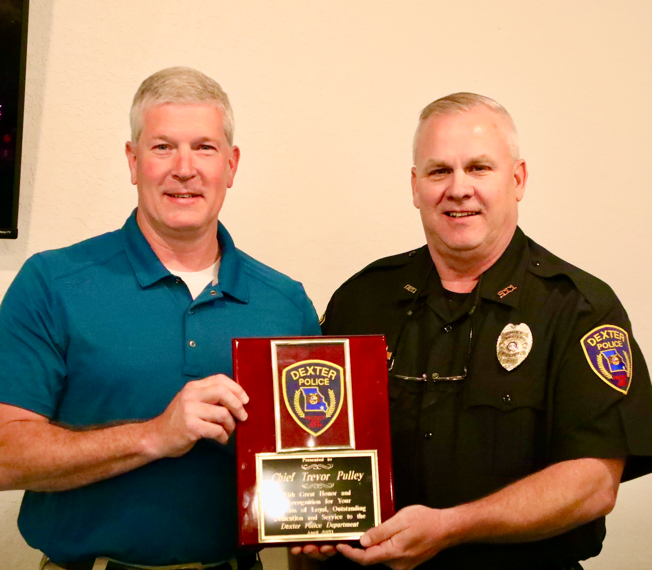 Dexter Police Dept Honors Retiring Chief Trevor Pulley at Luncheon
