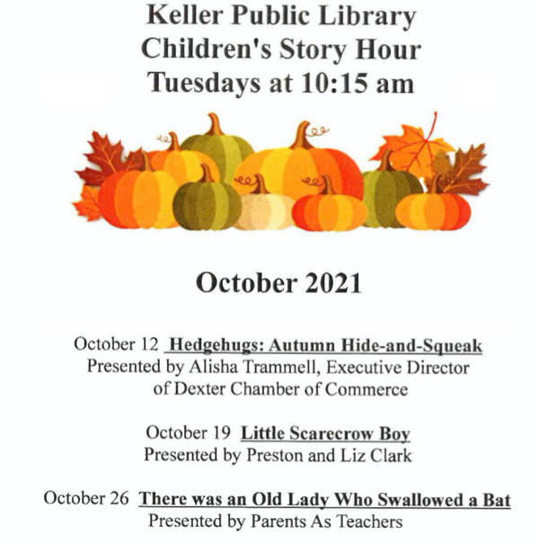 Keller Public Library 2021 Story Hour for October