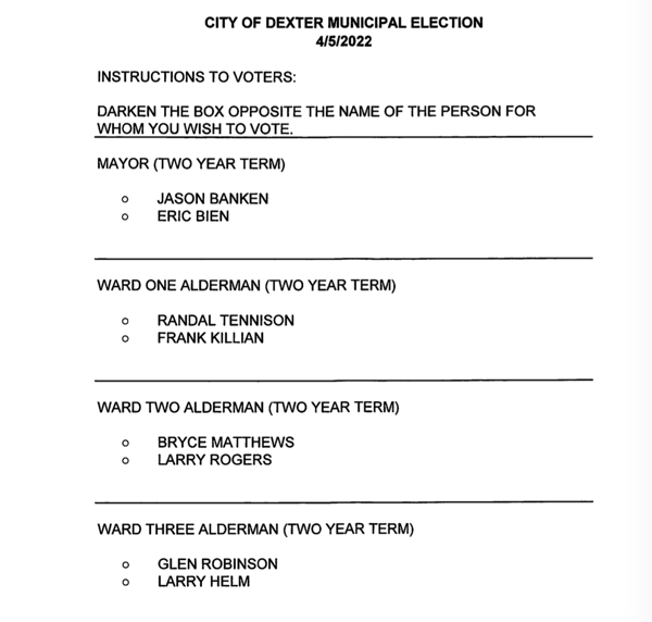 First Day of Filing Leads to Several on the Ballot for April