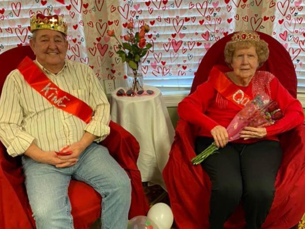 Winchester Place the Assisted Living Facility Valentine's Day King and Queen