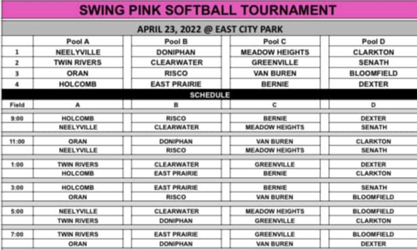 2022 Swing Pink Softball Tournament - April 23rd