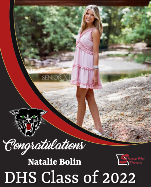 Congratulations DHS Class of 2022 Natalie Bolin