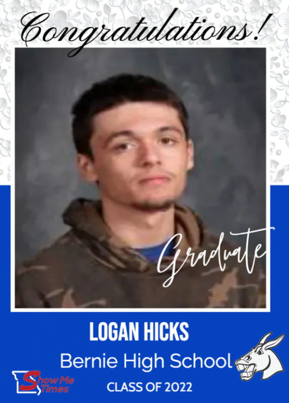 Congratulations Bernie High School Class of 2022 Logan Hicks