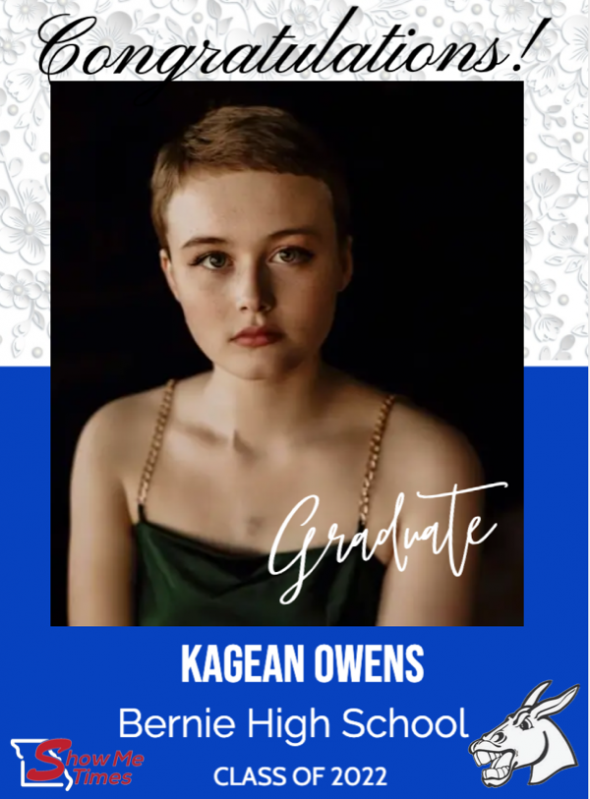 Congratulations Bernie High School Class of 2022 Kagean Owens