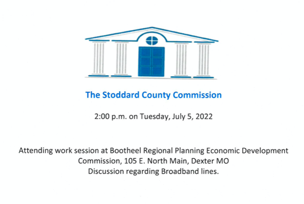 Stoddard County Commission Will Attend a Work Session