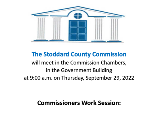 Stoddard County Commissioner Agenda for Work Session