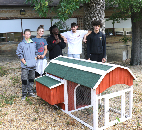 Mark Twain Installs Chicken Coop with Grant Funds