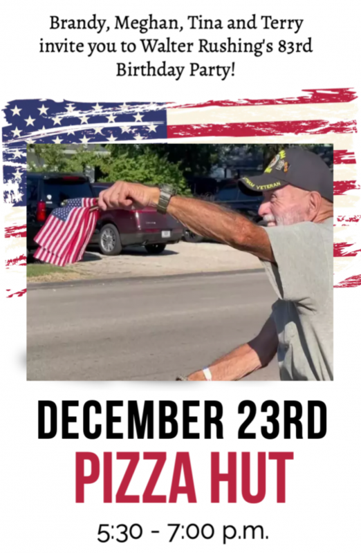 YOU Are Invited to Attend Walter Rushing's 83rd Bday Party!