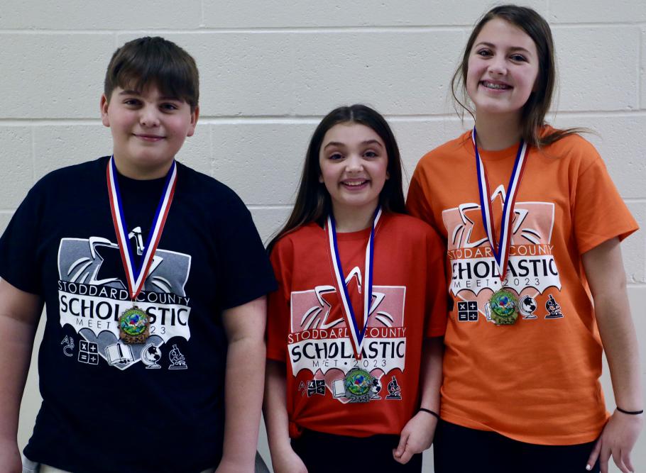2023 Stoddard County Scholastic Meet Declamation Grades 5 and 6 Winners