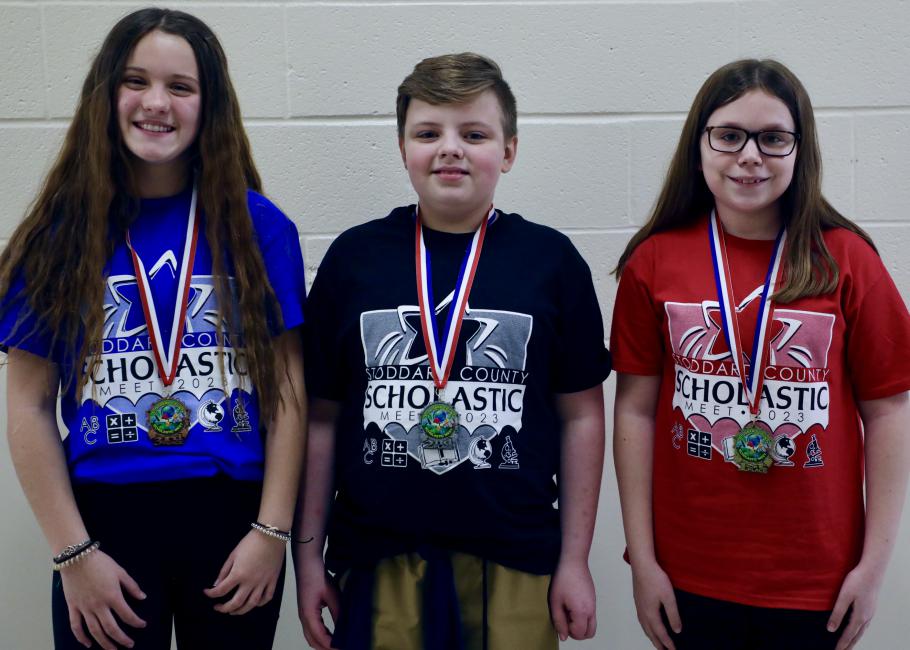 2023 Stoddard County Scholastic Meet General Achievement Grade 6 Winners