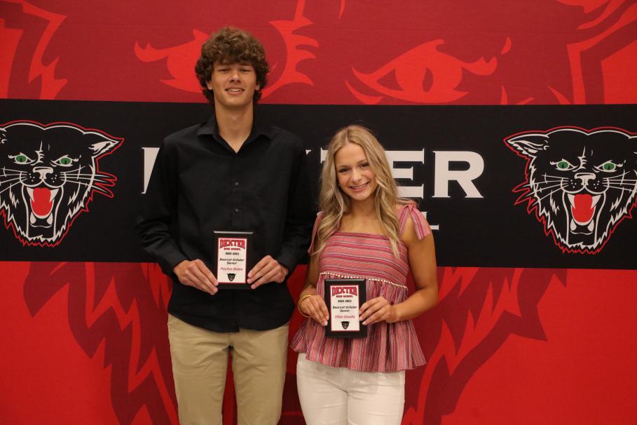 2022-2023 DHS Awards Assembly - Senior Bearcat Male and Female Scholars - Ellen Dowdy and Peyton Boles