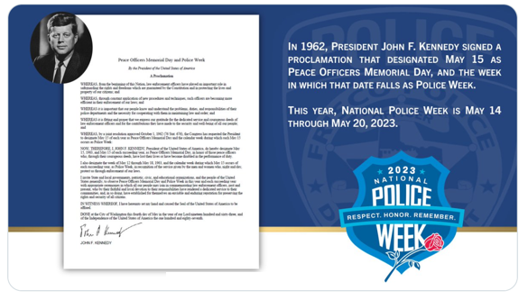 A Proclamation on Peace Officers Memorial Day and Police Week, 2023