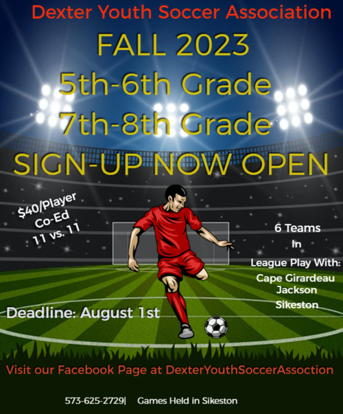 Dexter Youth Soccer Association Seeking Athletes